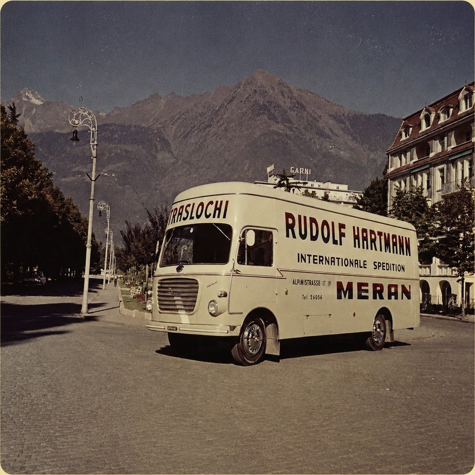 Historic Rudolf Hartmann freight vehicle in Merano